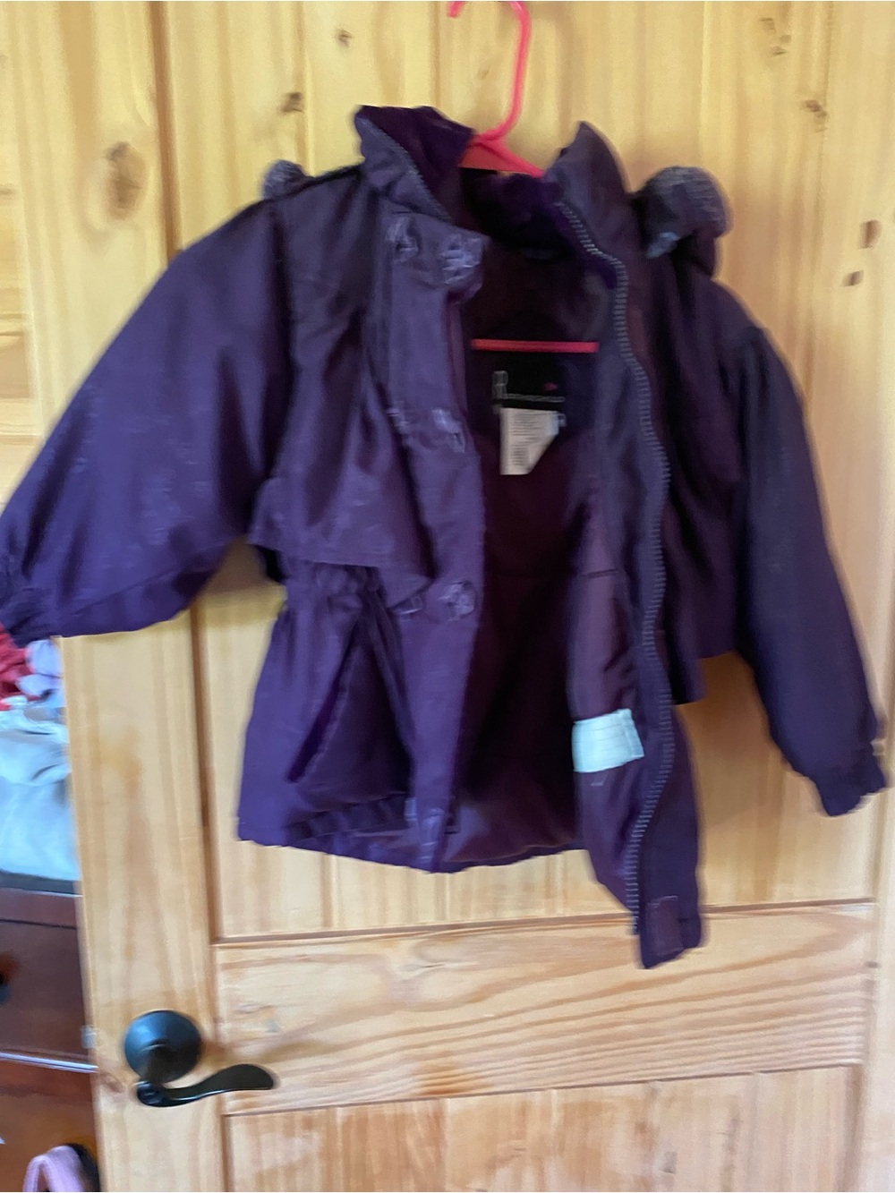 Rothschild Girls Purple Hooded Puffer Jacket